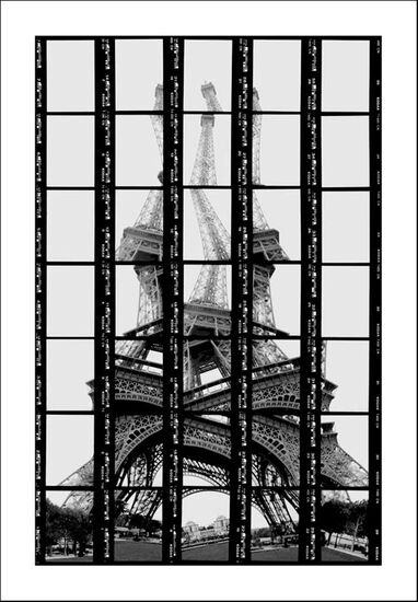 02#10 Paris, Eiffelturm, 1997, BW-Print, 17,5 x 27,0 cm / 6,8" x 10,5" Auflage 10 + 3