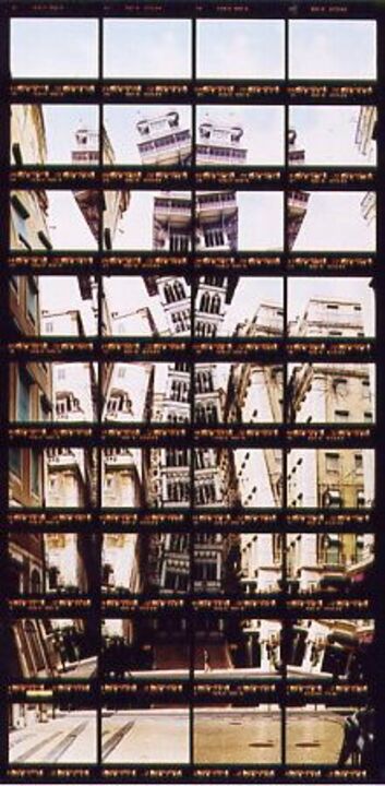 Thomas Kellner: 15#02 Lissabon, Elevador de Santa Justa (Architekt: Raul Mesnier du Ponsard), 1999, C-Print, 15,3 x 31,4 cm/5,9" x 12,2", Auflage 10+3