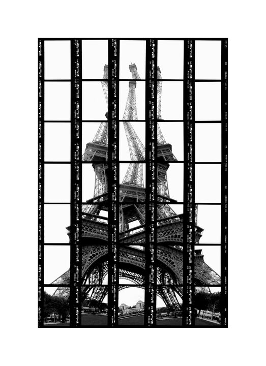 Thomas Kellner: 02#10 Paris, Tour Eiffel (Architekt: Alexandre Gustave Eiffel), 1997, BW-Print, 17,5 x 27 cm / 6,8" x 10,5", Auflage 10 + 3