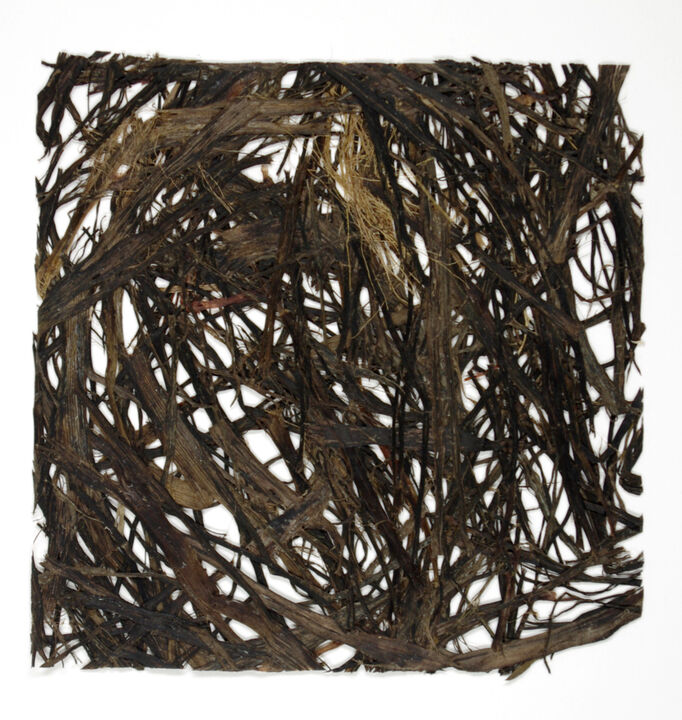 Anne-France Abillon: "No Title", Plant on Paper Collage, 2008, 9,5 x 9,5 cm, unique