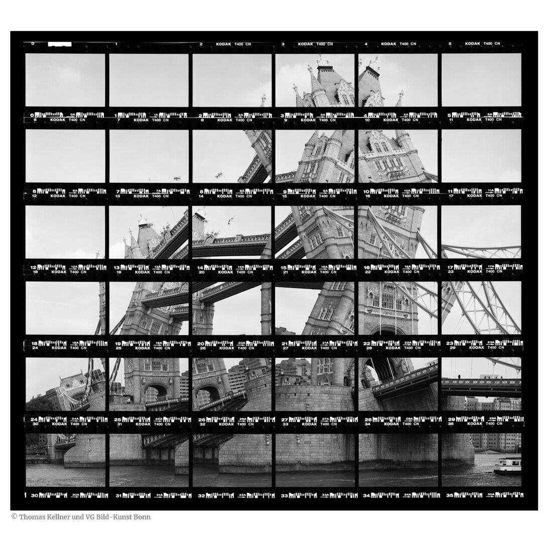 © Thomas Kellner und VG Bild-Kunst Bonn 14#12 London, Tower Bridge 1999 BW-Print 22,8cm x 21cm/8,98'' x 8,27'', edition 10+3