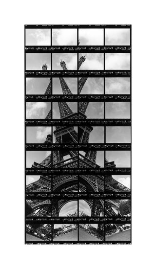 02#03 Paris, Eiffelturm, 1997, BW-Print, 15,3 x 31,4 cm / 5,9" x 12,2" Auflage 10 + 3