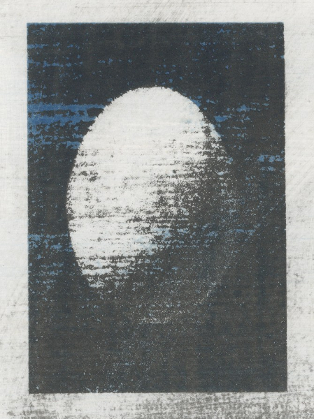 Jochen Dietrich: "eins wie's andere", rubber print/cyanotype, 7x10cm, 1995, edition 33, Brauhaus Fotografie No.4