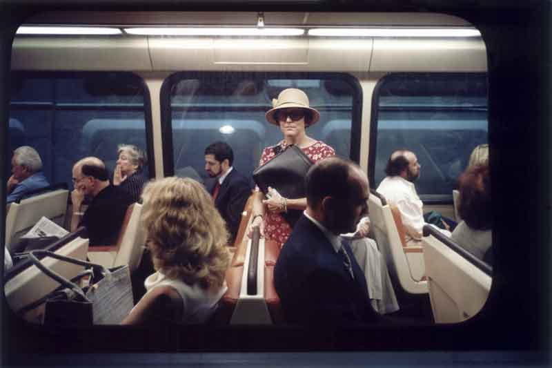 Andrew Z. Glickman: Woman wearing dark glassesfrom the series: among strangers underground, C-print, 2002, 48,4x32,4cm, edition 30