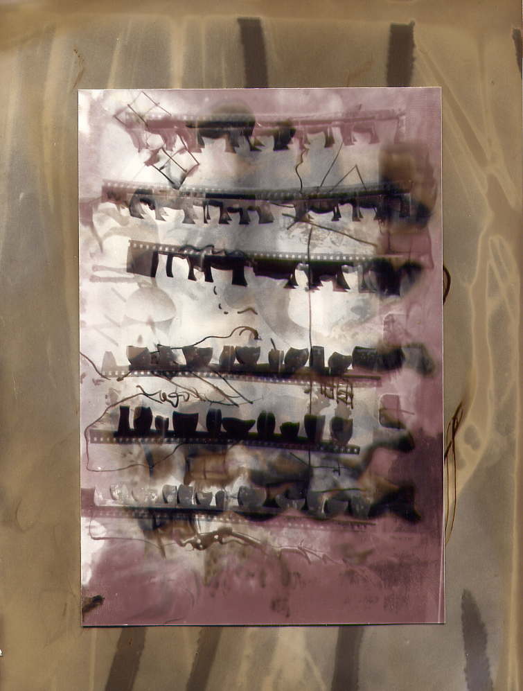 Carmen Oberst: "ohne Titel", Silbergelatineabzug Mischtonung, 9x13cm, 1992, Unikatdruck