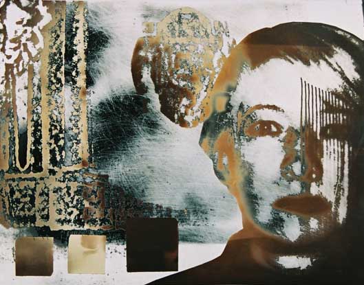 Carmen Oberst: "Kunstgeld XXI", silver gelatine print mixed toning, 30x24cm, 2003, unique print