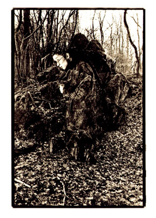Stefan Schaefer: from the series "Gracchus im Wald", Der Jaeger Grachus am Fels #2, silver gelatin print, 2007, 9,3 x 13,3 cm, edition 5