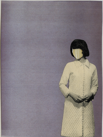 April Gertler: Lines on her face, collage, 2007, 14,8 x 19,8 cm