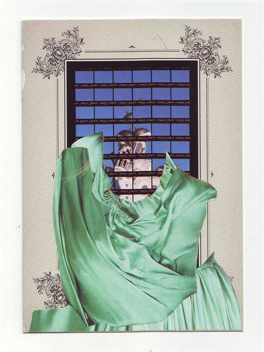 haute couture, collage on postcard, 10,5x15 cm, 2013
