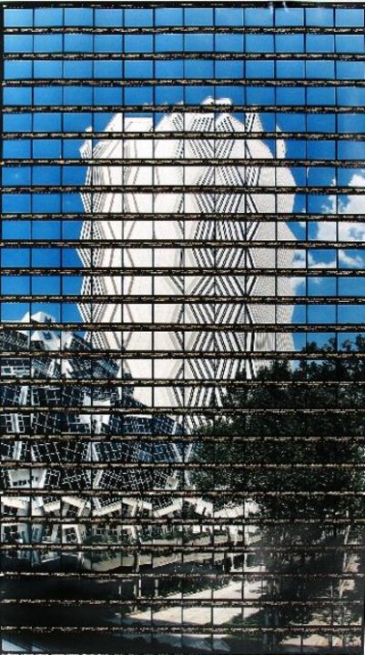 Thomas Kellner: 36#38 Madrid, Torre Picasso (Architekt: Minuro Yamasaki), 2003, C-Print, 45,5 x 83,8 cm/17,7" x 32,7", Auflage 20+3