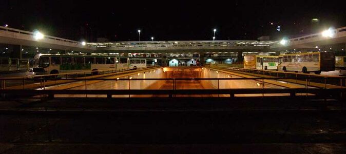 Night at the Brasilia bus station