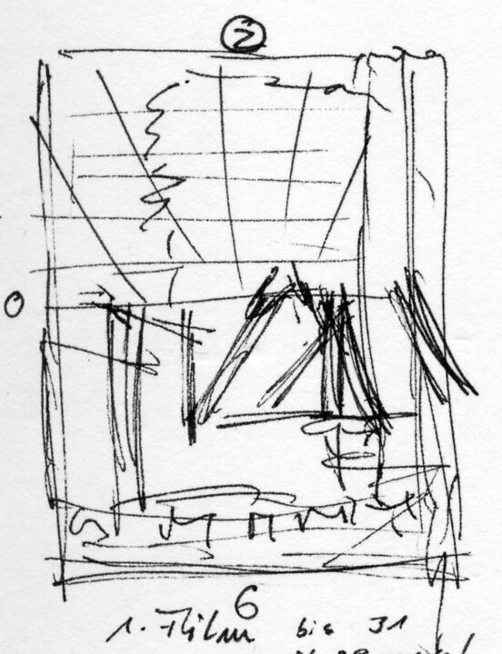 Thomas Kellner: 52#04 New York, Hearst Tower, 2006, Sketch