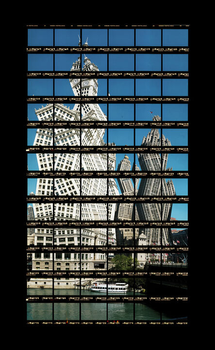 Thomas Kellner: 39#25 Chicago, Wrigley Building and Chicago Tribune, 2003, C-Print, 22,8x42,0 cm/8,9"x16,4", edition 20+3