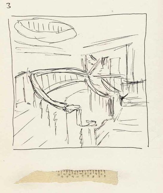 Thomas Kellner: Skezze for 53#03 George Eastman House, Grand Staircase