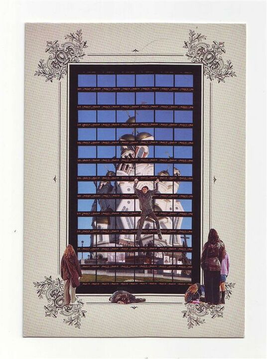 apes, collage on postcard, 10,5x15 cm, 2013