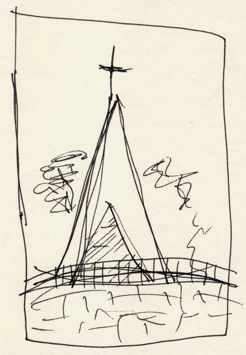 Sketch for 49#22, Brasilia, Ermida Dom Bosco, 2008