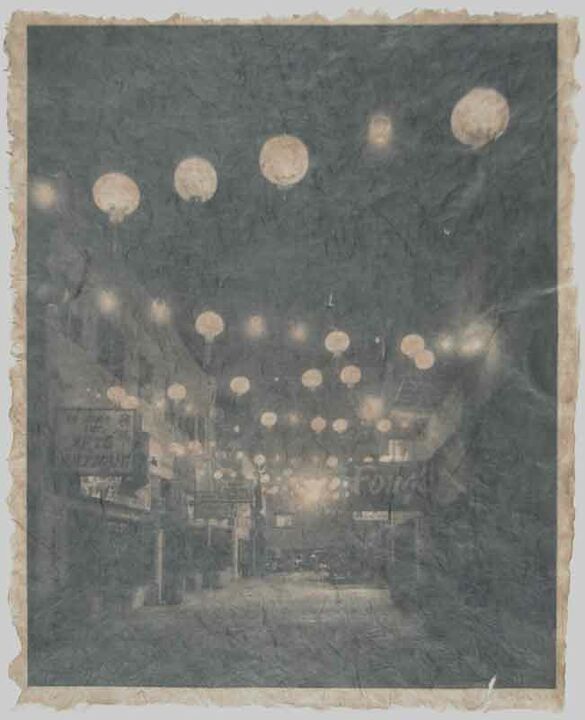 Helen K. Garber: Chinatown1, digital auf handgeschöpftem Papier aus Nepal, 2006, 20,2x25,1cm, offene Auflage