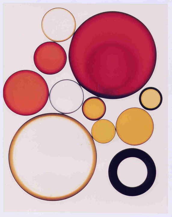 Aus der Serie: "circles", , Nr. B4550053C9, Fotogramm auf Polaroid, 2005, 19x24,2cm, Unikatdruck