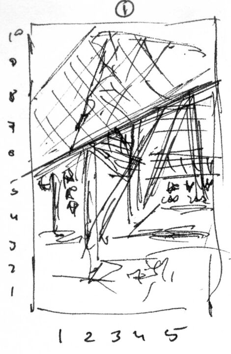 Thomas Kellner: 52#03 New York, Hearst Tower, 2006, Sketch