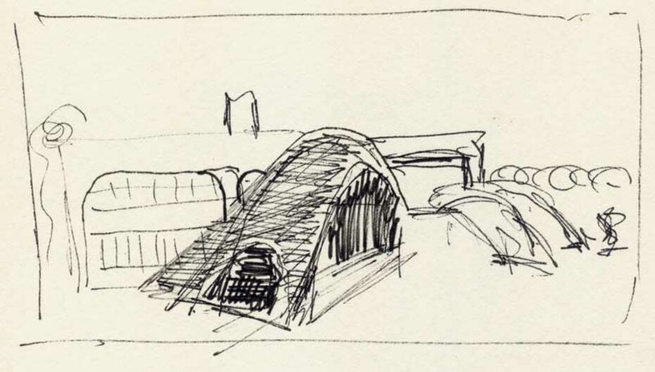 Sketch for: 49#46, Brasilia, House of Cantador, 2009