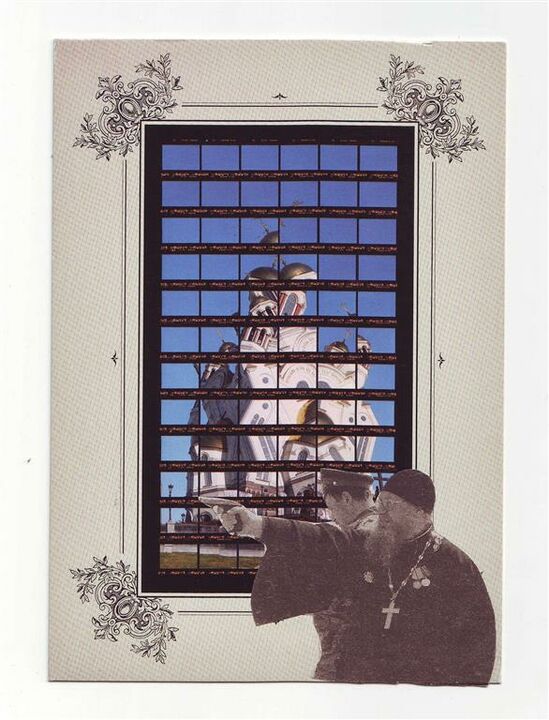 commonalities, collage on postcard, 10,5x15 cm, 2013