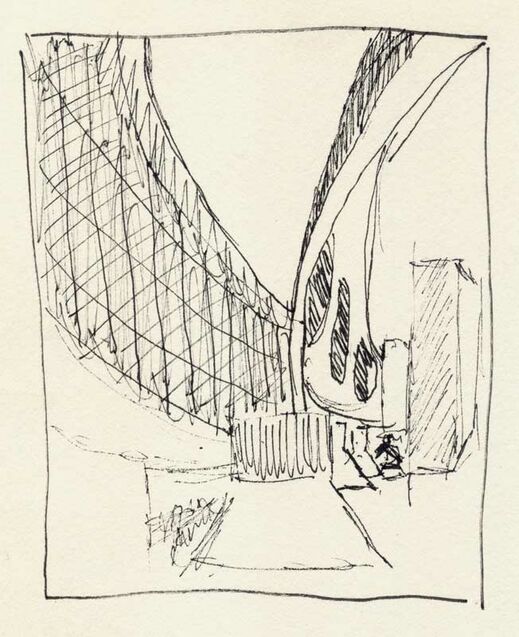 Sketch for 49#53+54, Brasilia, Centro Cultural Banco do Brasil, Brasilia