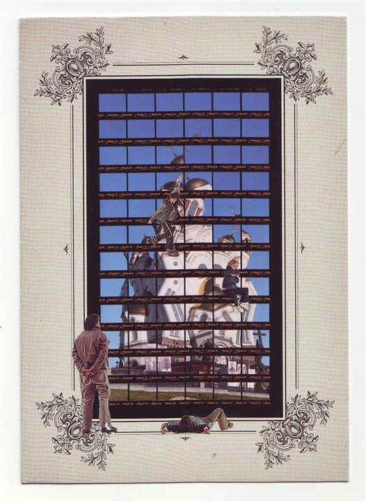catharses, Collage auf Postkarte, 10,5 x 15 cm, 2013