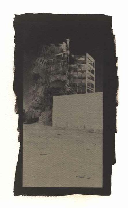 Georgia Krawiec: Beirut III, aus der Serie: "desORIENTierung", Salzdruck, 2006, 16x27cm Unikatdruck