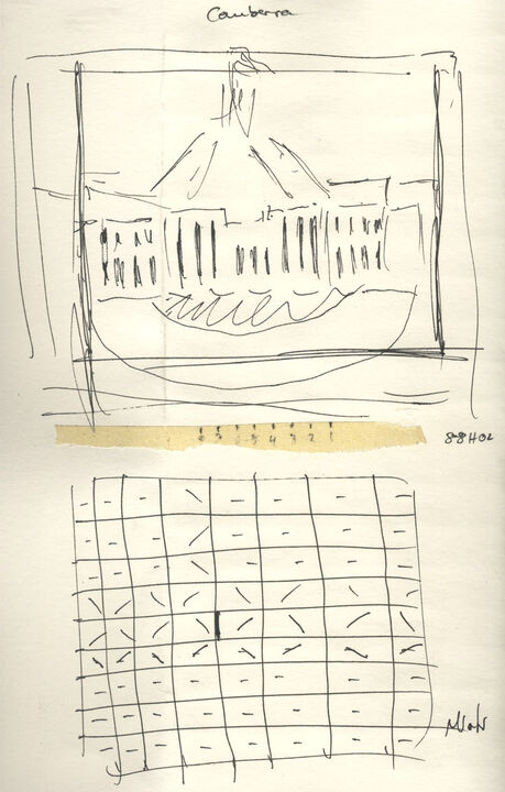 Sketch for 88#02 Parliament House, Canberra