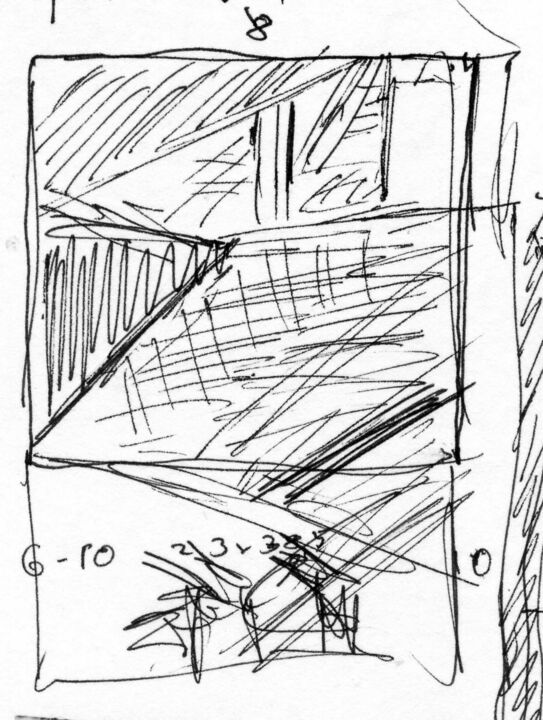 Thomas Kellner: 52#09 New York, Hearst Tower, 2006, Sketch