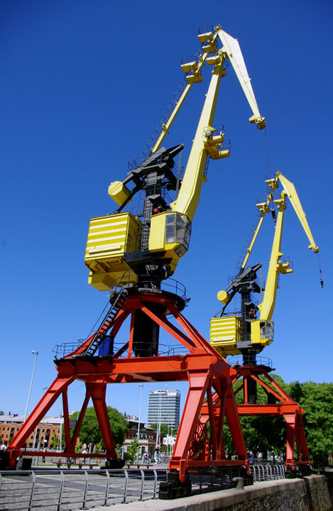 Old Cranes at Puerto Madero, Buenos Aires, Argentina