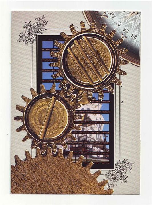 the ravages of time, Collage auf Postkarte, 10,5 x 15 cm, 2013