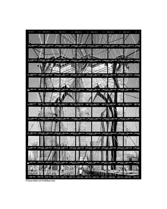 Thomas Kellner: 40#28 New York, Brooklyn Bridge, 2003, BW-Print, 26,8cm x 35,2cm / 10,55'' x 13,86'', Auflage 10+3 aktuell ein Abzug verfügbar für 2.690,00 EUR (Nov.11 2020)