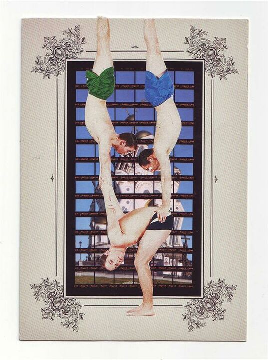 mobility, Collage auf Postkarte, 10,5 x 15 cm, 2013