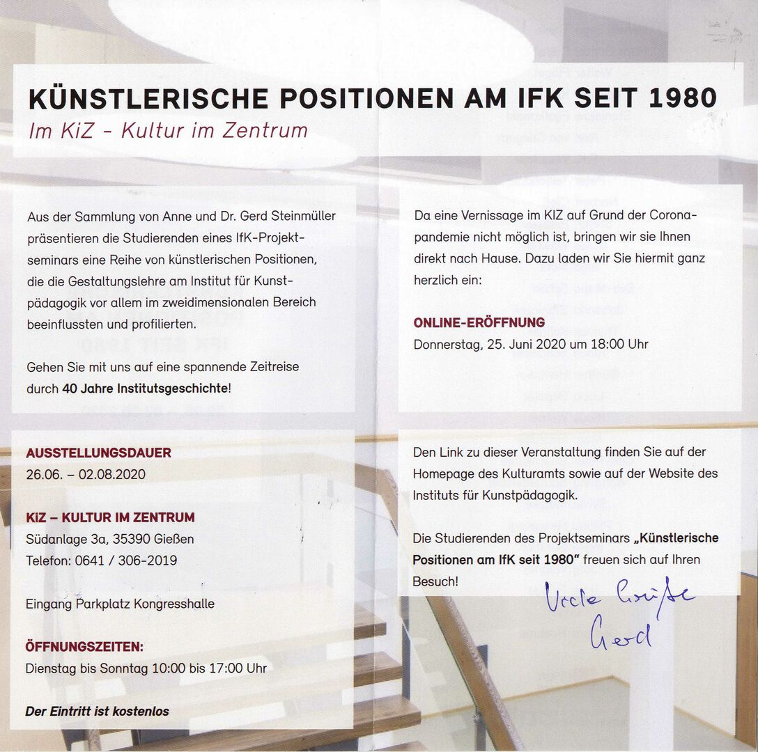 Kuenstlerische Positionen am IKF seit 1980, KIZ, Kultur im Zentrum, Gießen