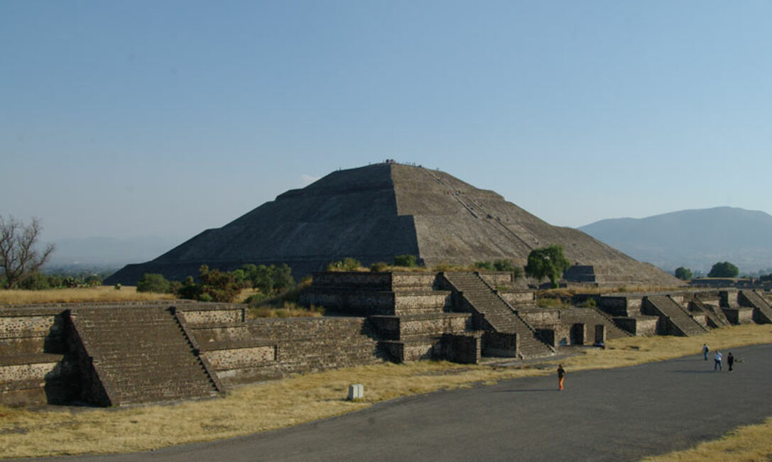 View on the pyramid el sol