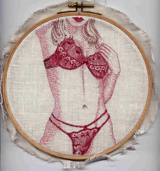 Krah Silke, Mandy, stitching, 2005-02, 18,5x18,5cm