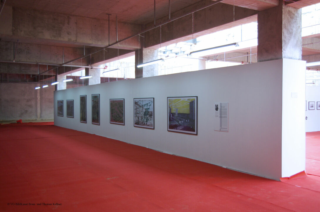 Ausstellungsansicht der Ausstellung "Bild l Architektur" im Atelier Thomas Kellner 