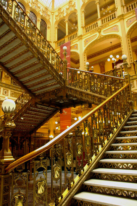 View into te staircase of the palacio de correos de mexico, 2006