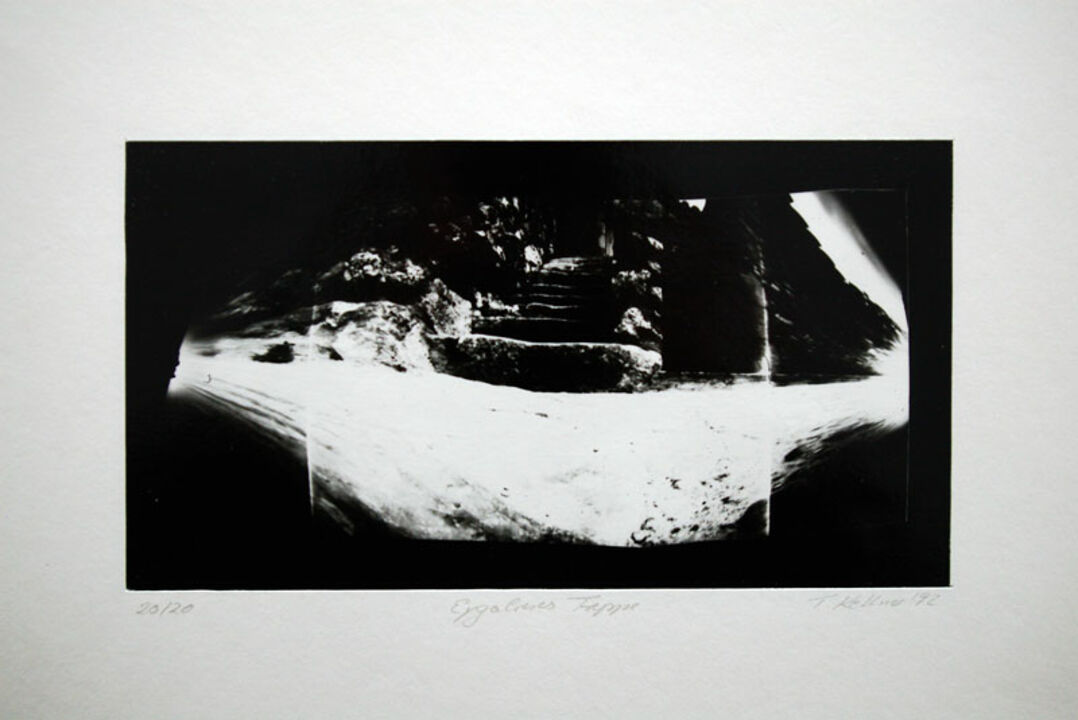 Eygalieres Treppe, 1992, BW-Print, 21,5 x 11,5 cm