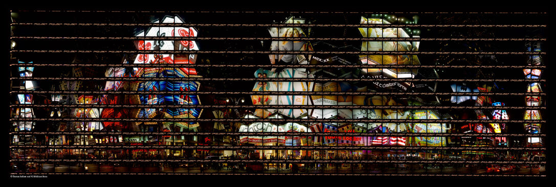 40#26 New York, Night at Times Square, 8-11 p.m., 2003 , C-print, 136,5 x 42,0cm / 53,2" x 16,4", edition 20+3