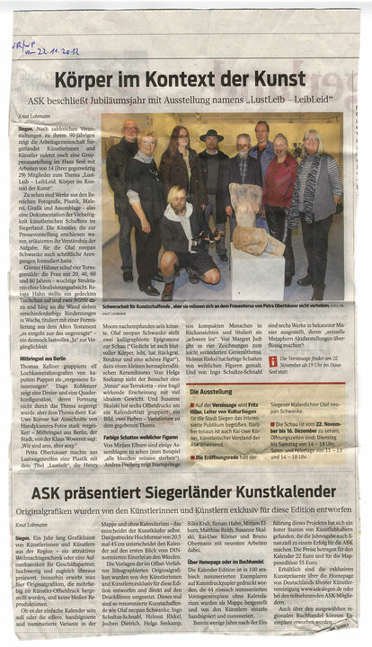 Westfälische Rundschau 22. November 2012