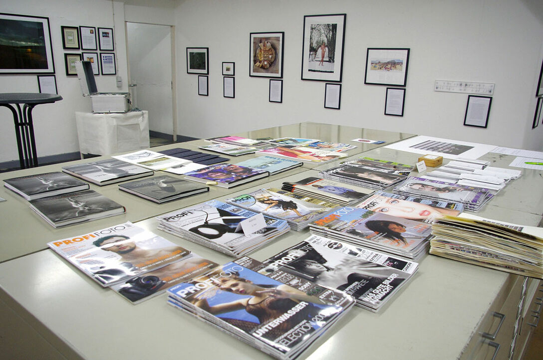 Installation of the exhibition "photographers:network selection 2012", studio Thomas Kellner, Siegen, Germany