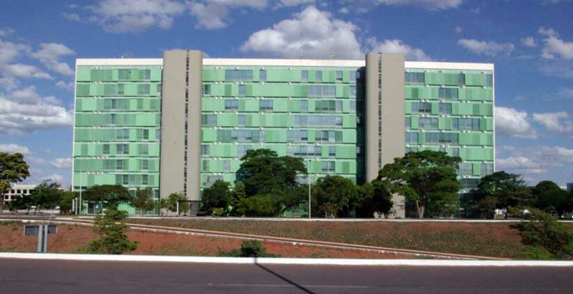 View on one of the standard ministeries in Brasilia