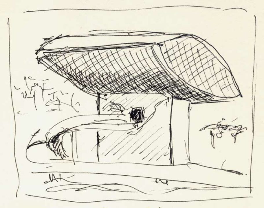 Sketch for 49#18, Curitiba, Museo Oscar Niemeyer, 2008