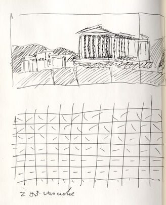 45#07 Athens, Parthenon IV, Sketch