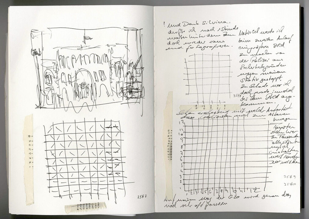 Notes from my sketchbook working on the Pink House