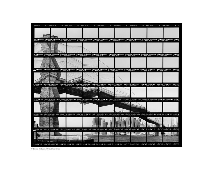 Thomas Kellner, Skyline at Brooklyn Bridge in Black & White