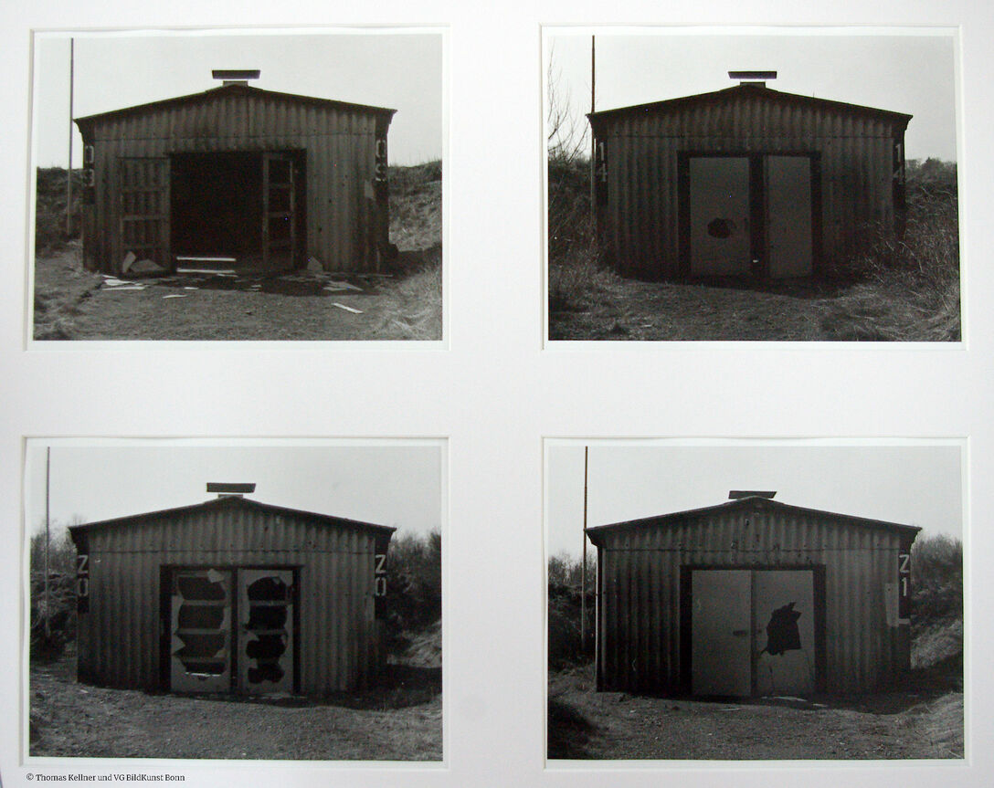 Thomas Kellner: a typology of the abandoned, hutted camp, 1995/2005, 4 bw-prints, each 22,9x17,0cm, edition 3+1