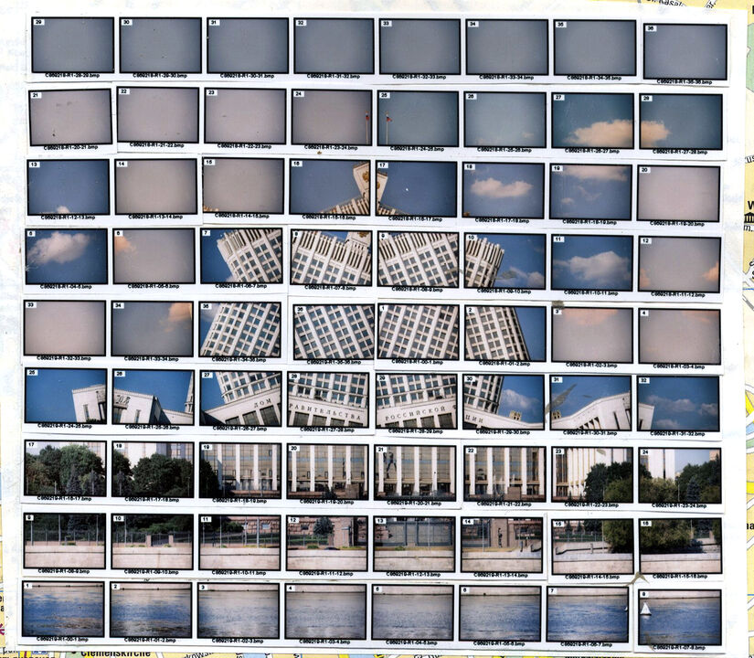Mounted indexprints of 87#07 Moscow, House of Government